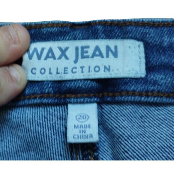 Women's Wax Jean Collection Distressed Denim Dark Wash Size 20 - Picture 10 of 16